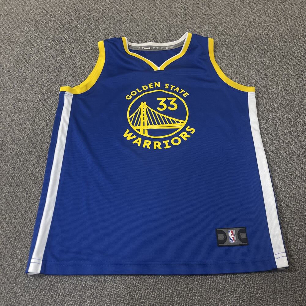 Golden State Warriors Jersey Youth L Blue NBA Basketball Wiseman 33 Fanatics *